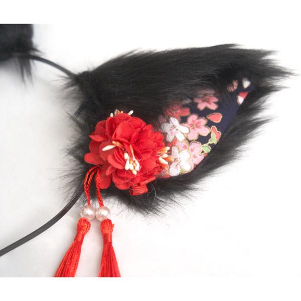 和柄カチューシャ 黒猫 |  | 02