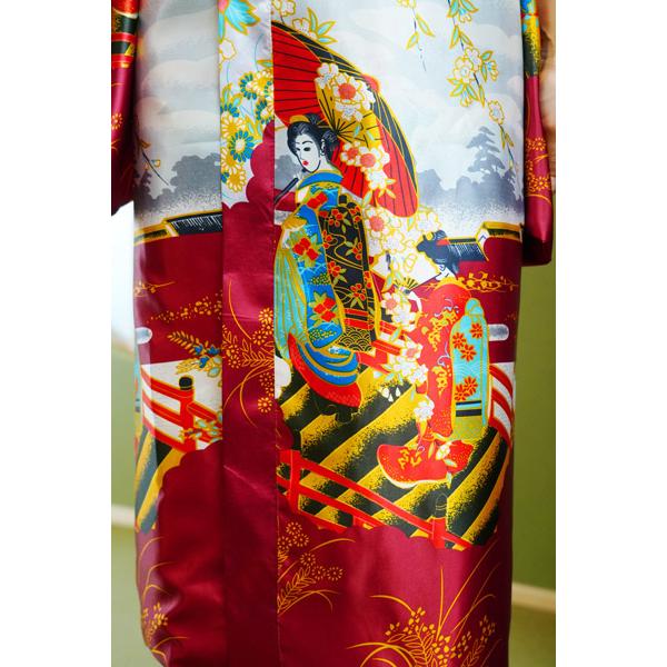 レディース着物 紅舞妓 仮装用 着物 コスプレ 衣装 帯はマジックテープ簡易仕様 |  | 10