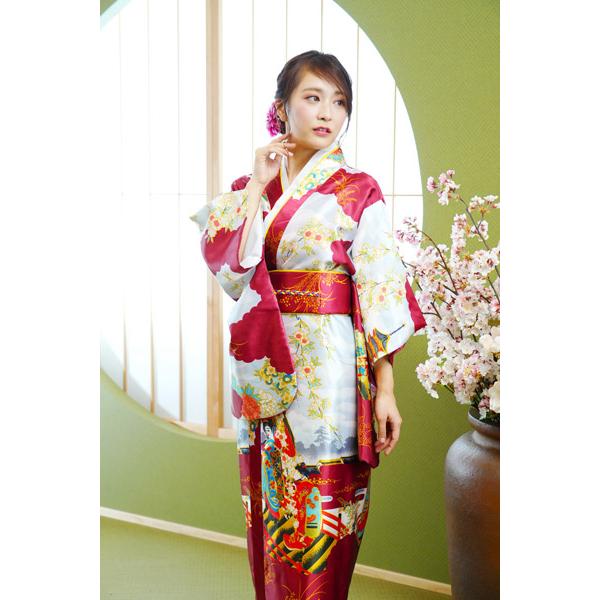 レディース着物 紅舞妓 仮装用 着物 コスプレ 衣装 帯はマジックテープ簡易仕様 |  | 07