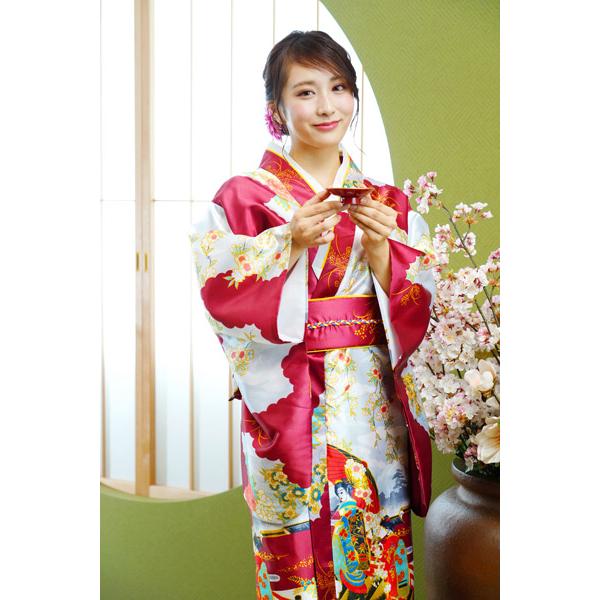 レディース着物 紅舞妓 仮装用 着物 コスプレ 衣装 帯はマジックテープ簡易仕様 |  | 09
