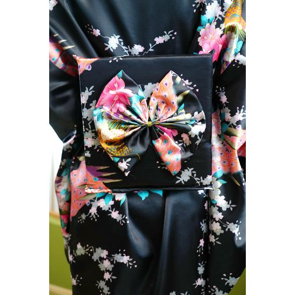 レディース着物 黒孔雀 仮装用 着物 コスプレ 衣装 帯は紐を結ぶ簡易仕様 |  | 10