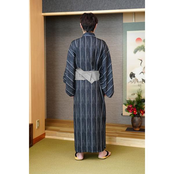 メンズ着物 黒縞 仮装用 着物 着流し 浴衣 コスプレ 衣装 帯はマジックテープ簡易仕様 |  | 06