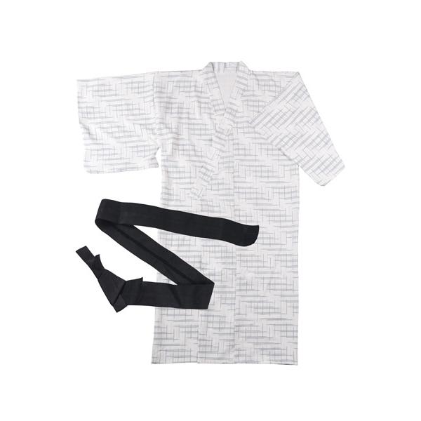 メンズ着物 生成り 仮装用 着物 着流し 浴衣 コスプレ 衣装 帯はマジックテープ簡易仕様 |  | 02