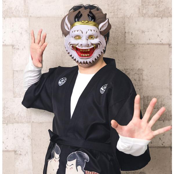 和風お面 雷神 お祭り 縁日 お面 変装用マスク : コスプレ衣装