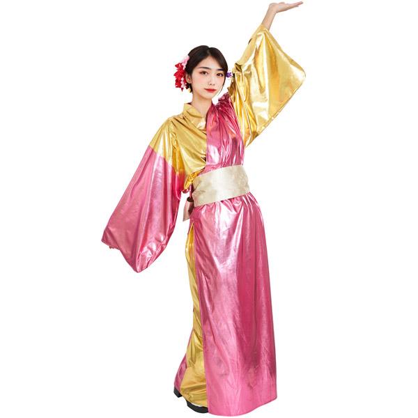 キラキラ着物 衣装 時代劇 ダンス コスプレ コスチューム 大人用 |  | 06