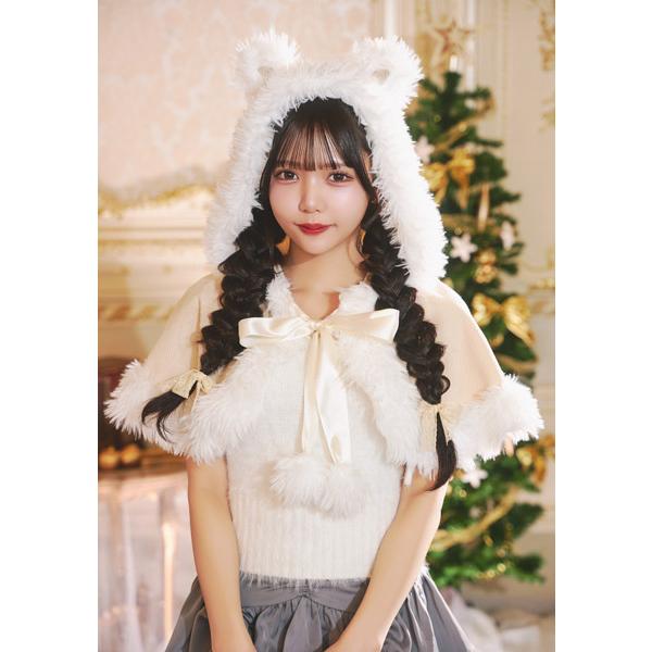 コーデュロイベアケープ テディベア ケープ マント クリスマス コスプレ アイボリー |  | 02