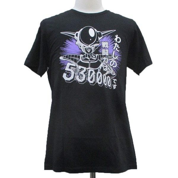 USA版ドラゴンボールZ Tシャツ MY BATTLE POWER IS 530000 フリーザ 黒