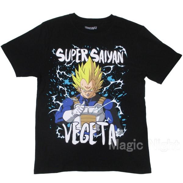 超サイヤ人 ベジータ Tシャツ ブラック 黒 ドラゴンボールZ 超サイヤ人 ベジータ Tシャツ ブラック 黒 ドラゴンボールZ