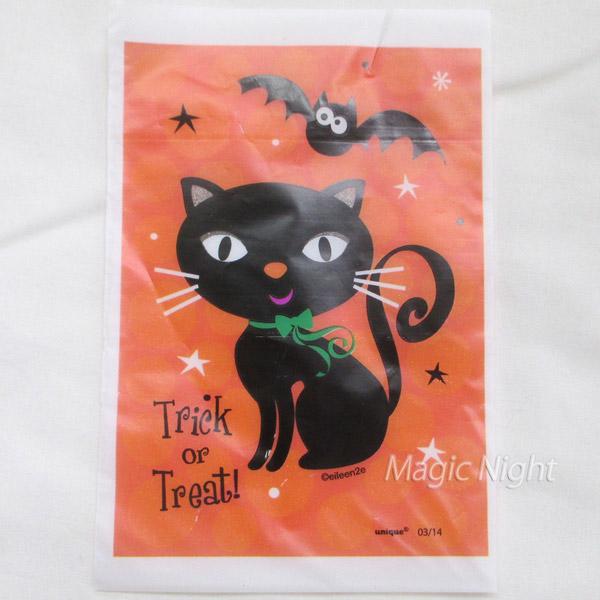 ハロウィン プラトリート バッグ 50枚入り 黒猫 コウモリ