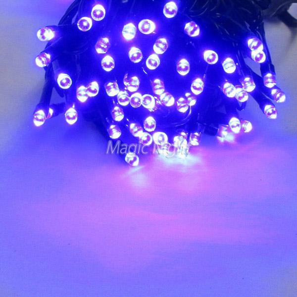 LEDライト 120球 黒コード ブルー 専用ACアダプター付き 防雨型 屋外