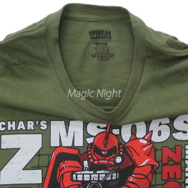 機動戦士ガンダム Tシャツ シャア専用ザク 半袖 大人用 オリーブ