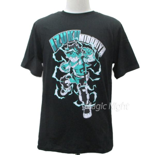 ヒロアカ デク Tシャツ 僕のヒーローアカデミア 緑谷出久 半袖 黒