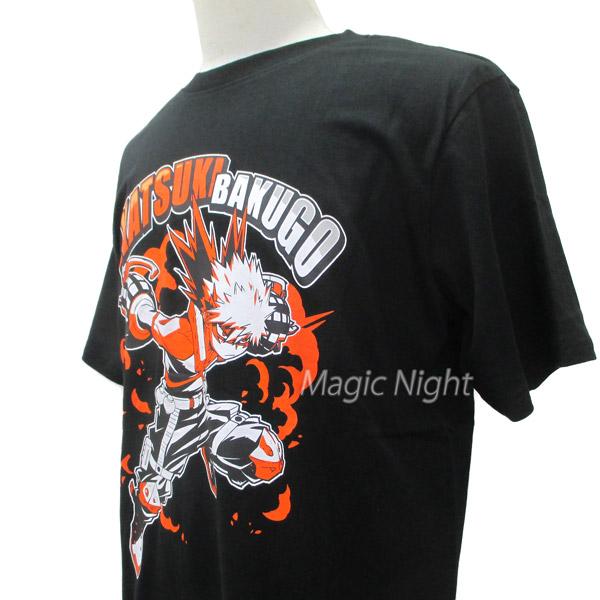 ヒロアカ 爆豪 Tシャツ 僕のヒーローアカデミア 爆豪勝己 半袖 黒