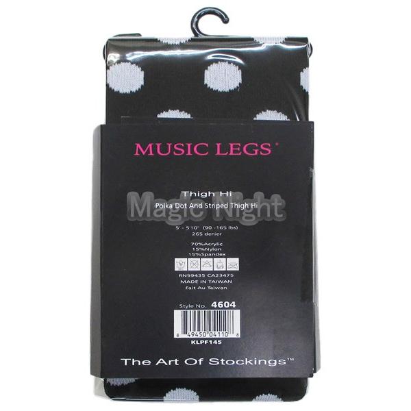 4604 Polka Dot And Striped Thigh Hi / 分類：タイハイソックス |  | 02