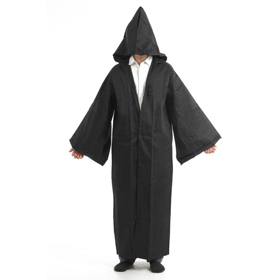 ブラックナイトローブ 大人用 黒 マント フード付き ハロウィン 仮装 コスプレ |  | 01