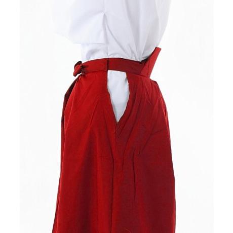 カラー袴 赤 上衣付き ホワイト×レッド 上下セット |  | 01