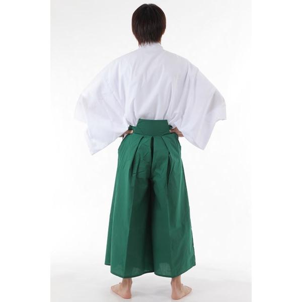 カラー袴 緑 上衣付き ホワイト×グリーン 上下セット |  | 03