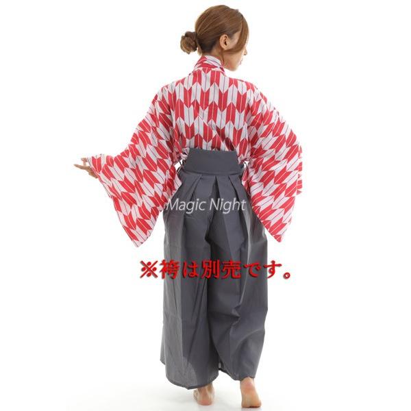 矢がすり上衣 単品 赤 紫 矢絣 やがすり 着物 ハロウィン 仮装 コスチューム 衣装 カラー袴対応 男女兼用 |  | 06