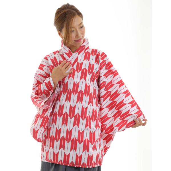 矢がすり上衣（赤）+カラー袴セット 矢絣 やがすり 着物 ハロウィン 仮装 コスチューム 衣装 男女兼用 |  | 03