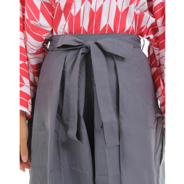 矢がすり上衣（赤）+カラー袴セット 矢絣 やがすり 着物 ハロウィン 仮装 コスチューム 衣装 男女兼用 |  | 05