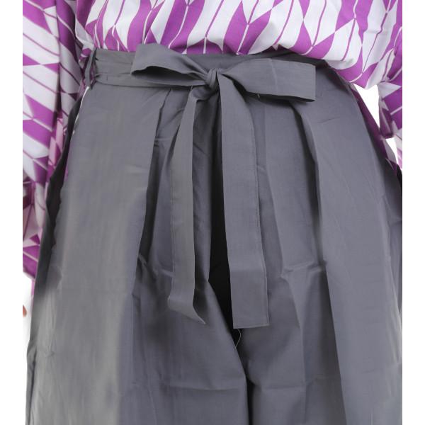 矢がすり上衣（紫）+カラー袴セット 矢絣 やがすり 着物 ハロウィン 仮装 コスチューム 衣装 男女兼用 |  | 05