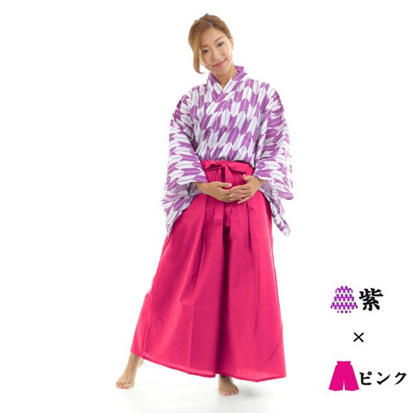 矢がすり上衣（紫）+カラー袴セット 矢絣 やがすり 着物 ハロウィン 仮装 コスチューム 衣装 男女兼用 |  | 11