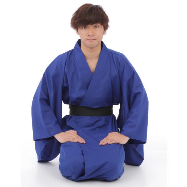 カラー着物 青 時代劇 衣装 コスチューム : コスプレ衣装専門店