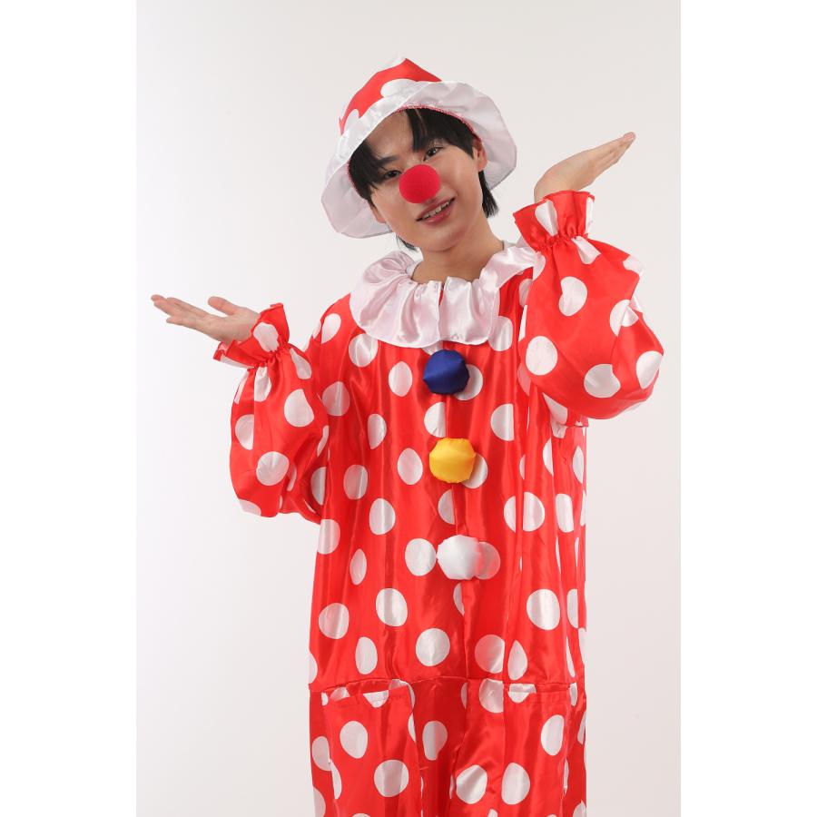 ハッピークラウン ピエロシューズ付き ピエロ 衣装 仮装 コスチューム 大人用 白い手袋プレゼント |  | 03