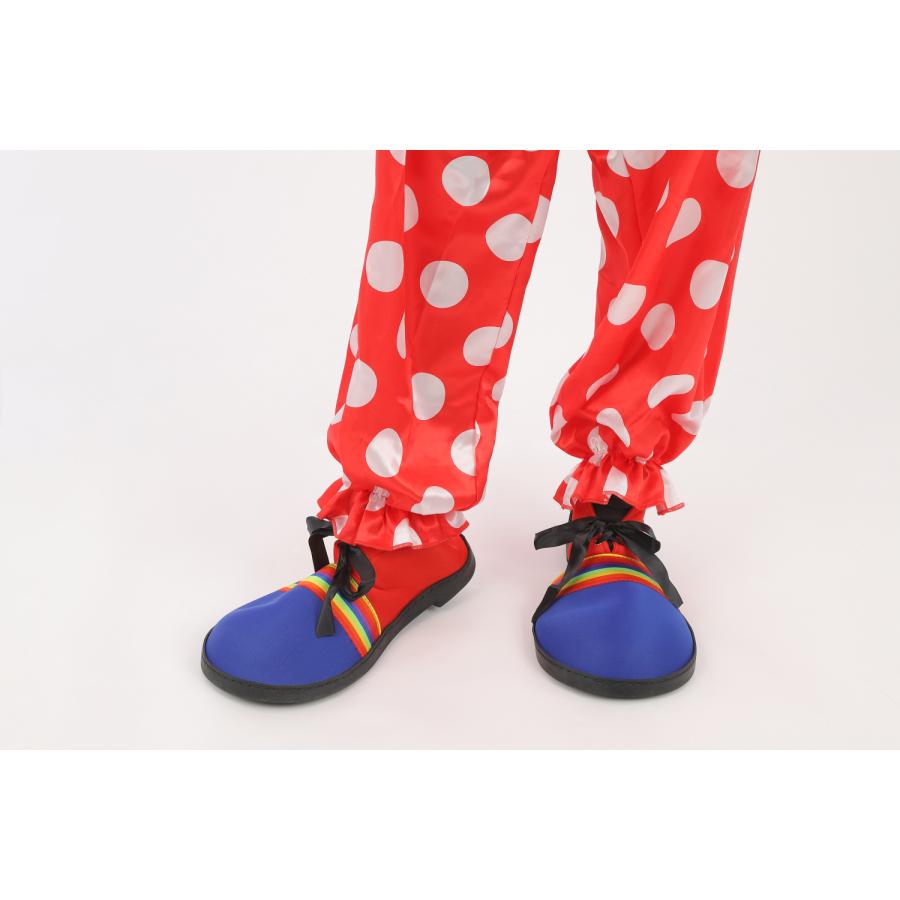 ハッピークラウン ピエロシューズ付き ピエロ 衣装 仮装 コスチューム 大人用 白い手袋プレゼント |  | 07