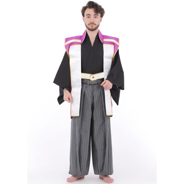 政宗拵 戦国武将陣羽織 武将 仮装 コスプレ 侍 武士 衣装 紫 パープル 男性用 |  | 01