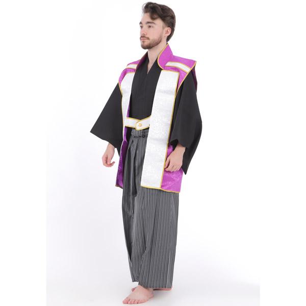 政宗拵 戦国武将陣羽織 武将 仮装 コスプレ 侍 武士 衣装 紫 パープル 男性用 |  | 02