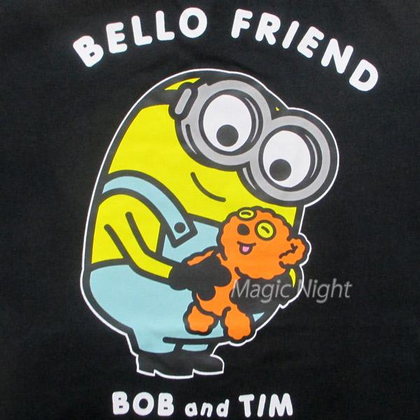 ミニオンズ Tシャツ BELLOFRIEND 黒 ブラック 半袖 Tシャツ 大人用