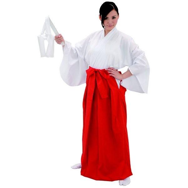 お巫女さん コスチューム 時代劇 宴会 コスプレ 衣装 男女兼用 | 