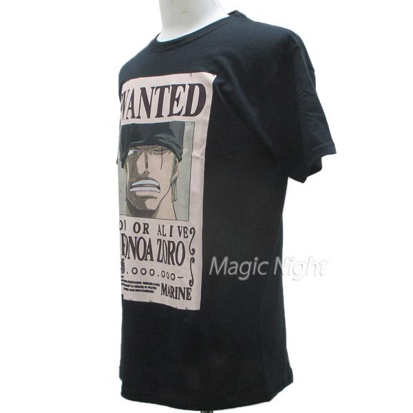 ワンピース ウォンテッド ゾロ Tシャツ 半袖 大人用 ブラック 黒