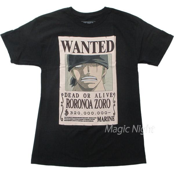 ワンピース ウォンテッド ゾロ Tシャツ 半袖 大人用 ブラック 黒