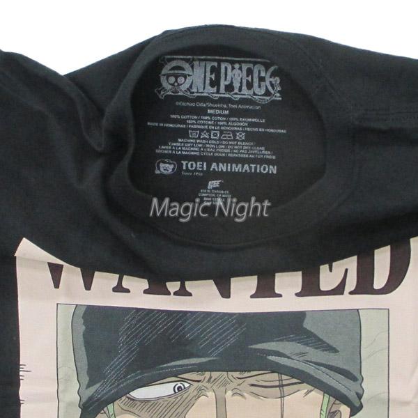 ワンピース ウォンテッド ゾロ Tシャツ 半袖 大人用 ブラック 黒 