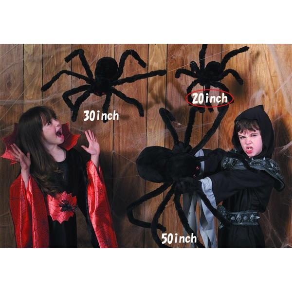 20”ブラックスパイダー with Jewel Eyes ハロウィン 飾り クモ