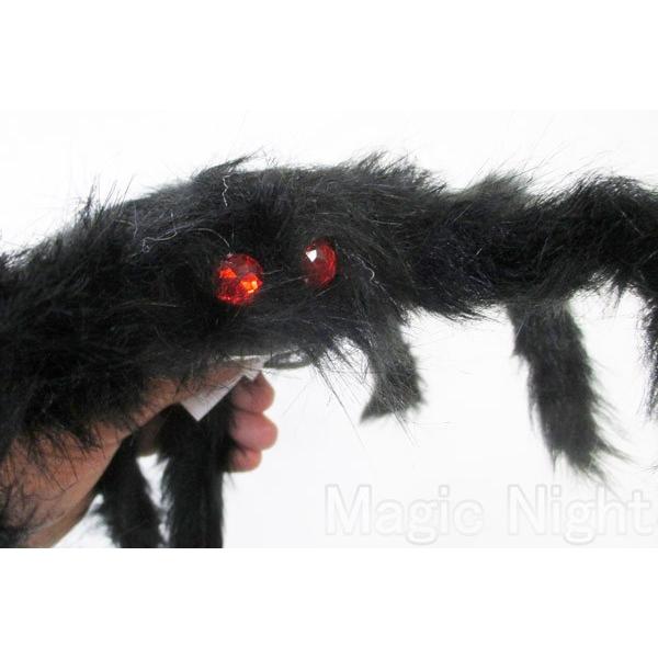 20”ブラックスパイダー with Jewel Eyes ハロウィン 飾り クモ