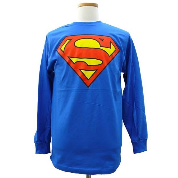 スーパーマン Classic ロゴ 長袖 ロングスリーブ Tシャツ : コスプレ