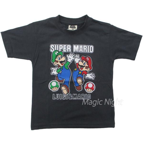 任天堂（Nintendo） マリオ＆ルイージ キノコワッペン Tシャツ 子供用