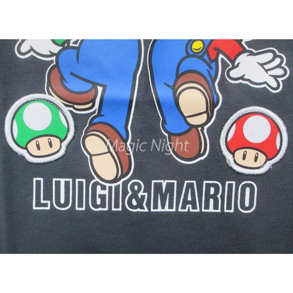 任天堂（Nintendo） マリオ＆ルイージ キノコワッペン Tシャツ 子供用