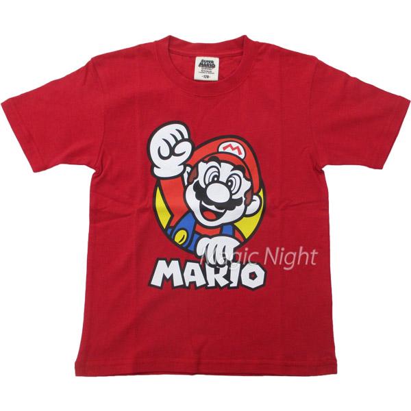 任天堂 マリオ フェイス Tシャツ 子供用 赤 スーパーマリオ