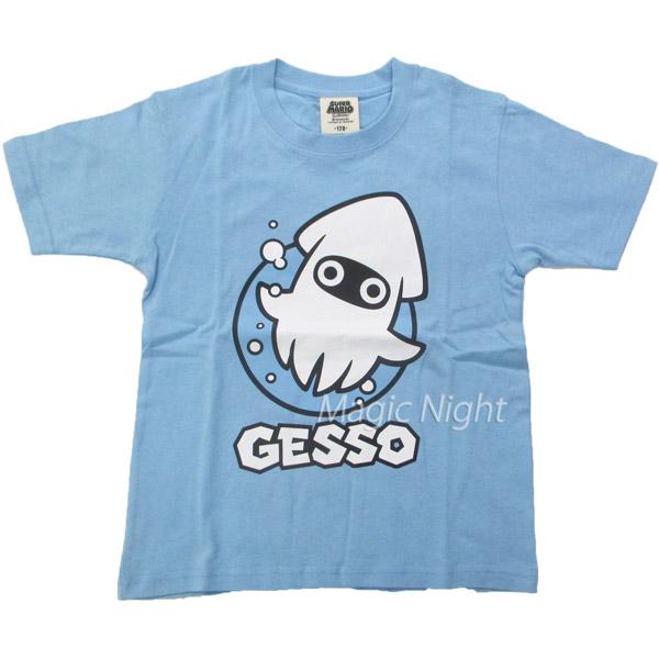 任天堂（Nintendo） ゲッソー フェイス Tシャツ 子供用 サックス