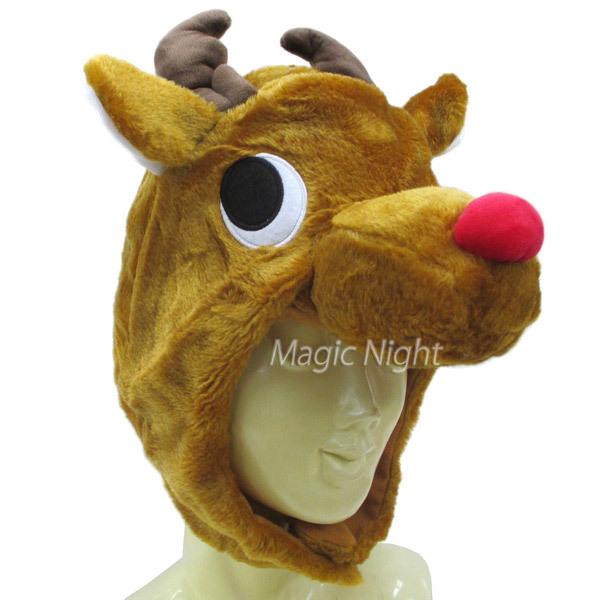 トナカイ 着ぐるみキャップ クリスマス かぶりもの 鹿 動物 帽子 グッズ｜magicnight｜02