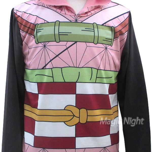 奉仕品 竈門禰豆子 フード付きパーカー 大人用 鬼滅の刃 ねずこ 長袖