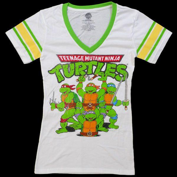 タートルズTシャツ Ninja Turtles レディース Vネック : コスプレ衣装