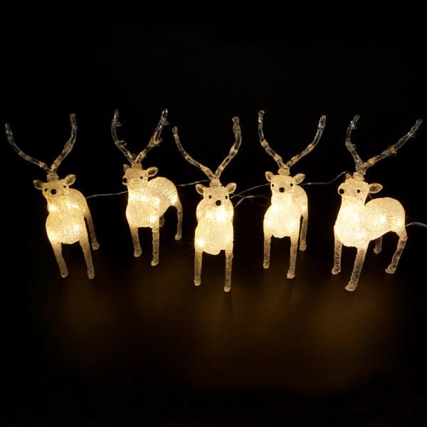 LEDクリスタルモチーフ トナカイ'S クリスマス 電飾 ライト