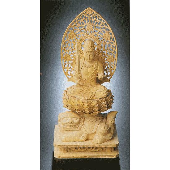 文殊菩薩(柘製) 美術、工芸品-楽器、手芸、コレクション-仏像