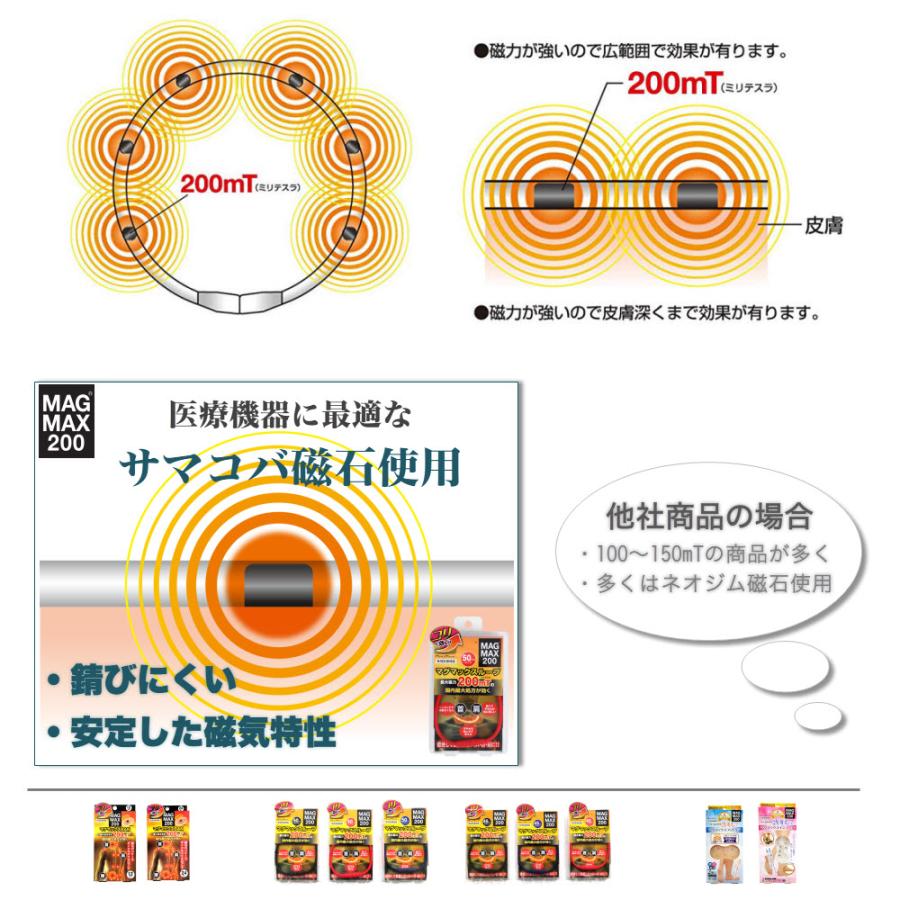 【送料無料】マグマックスループ 45cm 磁気ネックレス MAGMAX200 酷使して蓄積したつらい首・肩に つけるだけで血行改善 磁束密度200mT |  | 01