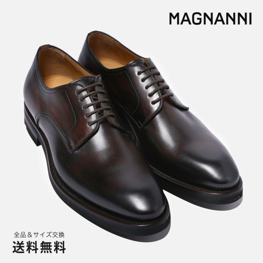 公式 メンズファッション マグナーニ ビジネスシューズ 靴 紳士靴 メンズシューズ ダービー シューズ プレーン ダークブラウン 革靴ビジネスシューズ 父の日 Magnanni マグナーニ 公式webstore dbr dbr プレゼント